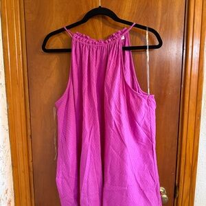Knox Rose Pink Halter-Style Top Size 1X